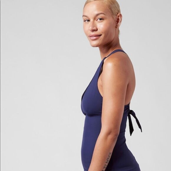 NWT Athleta Plunge Tankini A-C. Medium Dress Blue - Picture 2 of 10